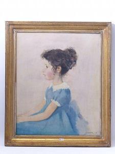 van MELKEBEKE Jacques 1904-1983,Portrait de petite fille,VanDerKindere BE 2021-09-28