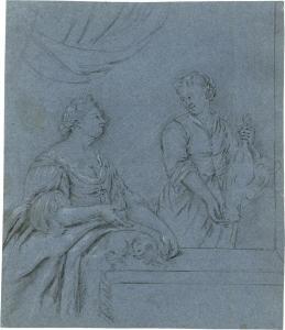 Van MIERIS Willem 1662-1747,Die Dame bei der Geflügelhändlerin,1707,Galerie Bassenge DE 2023-12-01