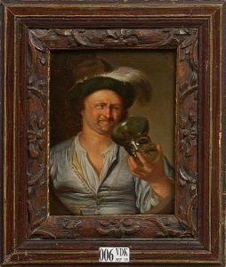 Van MIERIS Willem 1662-1747,Le buveur au verre römer,VanDerKindere BE 2019-09-10