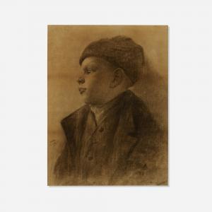 van MILLETT George Horn 1864-1952,Young German Boy,1888,Toomey & Co. Auctioneers US 2023-04-19