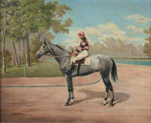 VAN MINDEN M 1900-1900,Jockey sur son cheval gris pommelé,Millon & Associés FR 2012-02-15