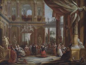 VAN MINDERHOUT Willem Augustin 1680-1752,The performance of a play in an architectural s,Christie's 2012-10-24