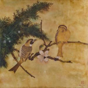 VAN MINH NGUYEN 1930-2014,Two Birds,Clars Auction Gallery US 2023-08-11