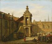 van MOER Jean Baptiste 1819-1884,Marktplatz bei Rouen,Van Ham DE 2013-11-15