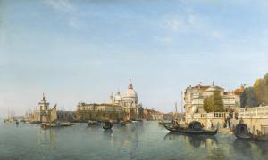 van MOER Jean Baptiste,THE PUNTA DELLA DOGANA AND GRAND CANAL, VENICE,1877,Sotheby's 2015-12-16