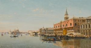 van MOER Jean Baptiste 1819-1884,Venice, view of the Doge's Palace,1868,Sotheby's GB 2023-04-05