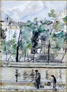 van MONTFORT Franz 1889-1980,Le Quai d'Orléans,1950,Galerie Moderne BE 2009-05-19