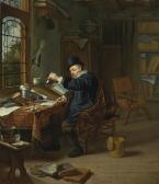 van MUSSCHER Michiel 1645-1705,A DOCTOR IN HIS STUDIO,1668,Sotheby's GB 2015-01-29
