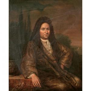 van MUSSCHER Michiel 1645-1705,PORTRAIT D\’HOMME ACCOUDÉ À UN BAS-RELIEF,Tajan FR 2023-10-26