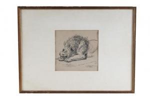 van MUYDEN Ewert Louis 1853-1922,RECLINING LION,Abell A.N. US 2020-07-09