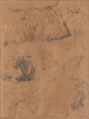 van MUYDEN Jacques Alfred 1818-1898,Etude de chèvre,Dogny Auction CH 2018-12-04