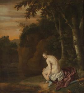 van NECK Jan 1635-1714,Diana bathing in a landscape,Palais Dorotheum AT 2015-06-24