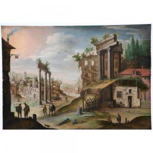 van NIEULANDT Adriaen I 1587-1658,Vue du Forum de Rome,Herbette FR 2022-12-11