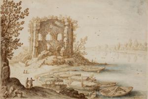 Van NIEULANDT Willem II,The Ruins of the temple of Diana at Bacoli near Po,1621,Sotheby's 2024-01-31