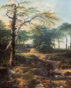 van NIJMEGEN Gerard,Farmers and hunters by the edge of the forest,1801,Venduehuis 2023-11-14
