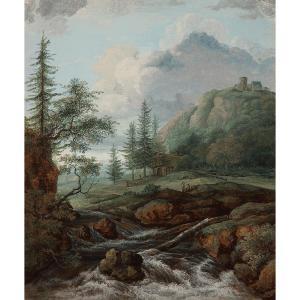 van NIJMEGEN Gerard 1735-1808,Paysage animé au torrent,Tajan FR 2019-10-01
