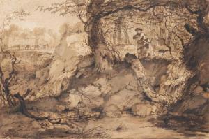 van NIJMEGEN Gerard 1735-1808,Shepherds by the edge of the forest,1780,Venduehuis NL 2023-11-15