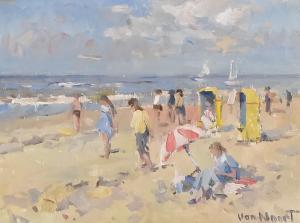 VAN NOORT Alexander Frederic 1953,Children on a sandy beach,Canterbury Auction GB 2022-12-03