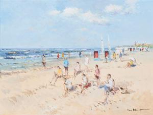 VAN NOORT Alexander Frederic 1953,Repos sur la plage en mer du Nord,Horta BE 2022-09-05