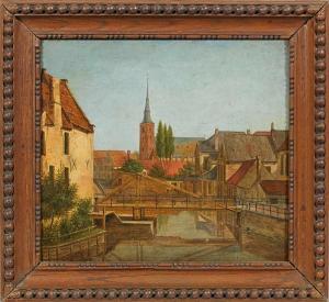 van NOORT Lambert 1520-1570,Paar Ansichten von Alt-Brügge,1826,Schloss DE 2020-02-29