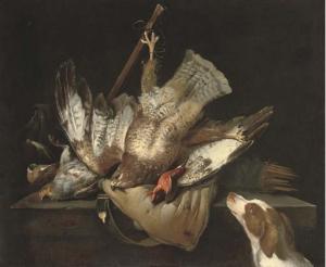 VAN NOORT Pieter 1622-1672,A hunting still life with a falcon,Christie's GB 2006-04-26