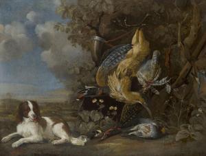 VAN NOORT Pieter 1622-1672,Spaniel and dead game in a landscape,Rosebery's GB 2022-07-19