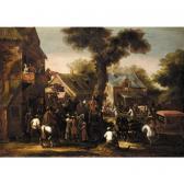 van NUFFEL Karel,a crowded village scene with a messenger reading a,1686,Sotheby's GB 2003-04-08