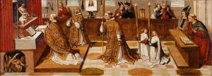 van OOSTSANEN Jacob Cornelisz. 1470-1533,The Mass of Saint Gregory,Sotheby's GB 2021-12-09