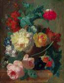 Van OS Jan 1744-1808,Flowers in a terracotta vase,Christie's GB 2001-12-12