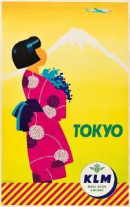 van OS Koen 1910-1983,TOKYO / KLM,1950,Swann Galleries US 2020-08-27