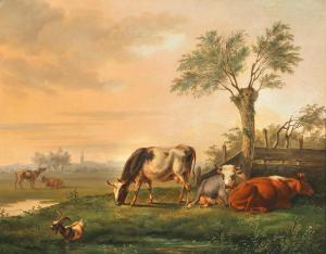 van OS Pieter Gerardus 1776-1839,Cows and a billy goat in a meadow,Palais Dorotheum AT 2023-09-07