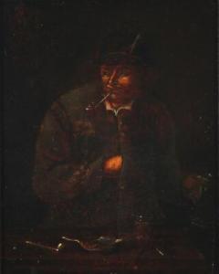 VAN OSTADE ADRIAEN 1610-1685,A gentleman smoking a pipe,Bruun Rasmussen DK 2018-10-22