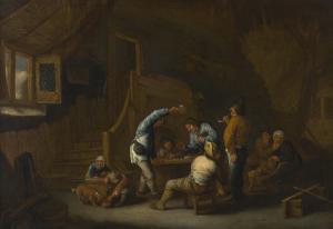 VAN OSTADE ADRIAEN 1610-1685,FIGURES MAKING MERRY IN A TAVERN INTERIOR,Sotheby's GB 2017-05-03