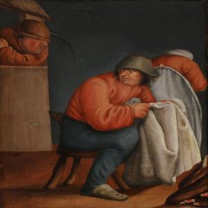 VAN OSTADE ADRIAEN 1610-1685,Peasants in a Dutch tavern,Bruun Rasmussen DK 2016-06-27