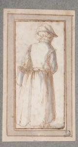 van OSTADE Isaac Jansz 1621-1649,Femme de dos,Blanchet FR 2009-11-18