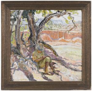 van PAPPELENDAM Laura 1883-1974,Under the Shade of the Tree,Brunk Auctions US 2021-05-21