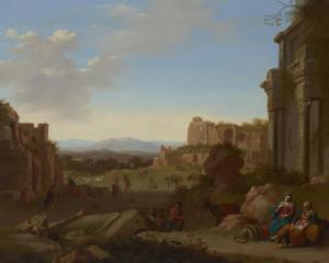 Van POELENBURGH Cornelis,An Italianate landscape with the Rest on the Fligh,Christie's 2024-02-02