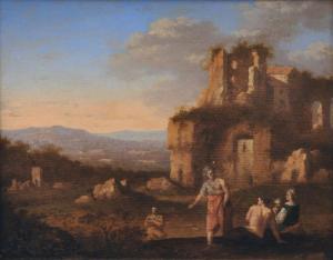 Van POELENBURGH Cornelis 1594-1667,Arcadian Landscape,1667,Stahl DE 2012-09-22