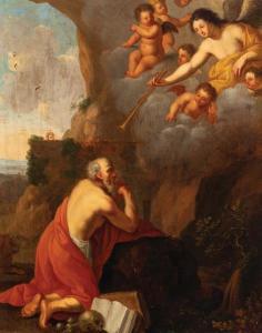 Van POELENBURGH Cornelis 1594-1667,Saint Jérôme en prière d,17th century,AAG - Art & Antiques Group 2019-06-17