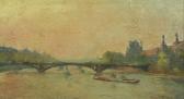van PUYENBROECK Jan 1887-1972,Pont de Arts, Paris,Clars Auction Gallery US 2019-06-16
