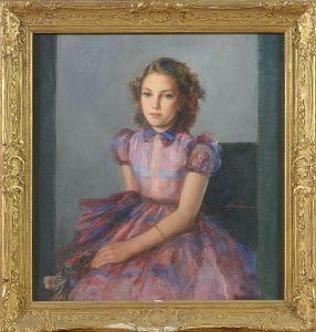 van PUYENBROECK Jan 1887-1972,Portrait d\’une jeune fille,VanDerKindere BE 2020-09-08