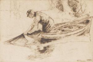van RAALTE Henri Benedictus 1881-1929,THE FISHERMAN (STUDY),GFL Fine art AU 2022-05-24