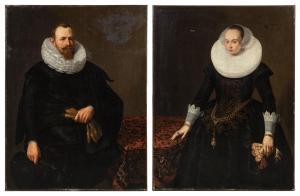 Van RAVESTEYN Jan Anthonisz 1570-1657,Portraits of a Man and of a Lady,Sotheby's GB 2023-06-13