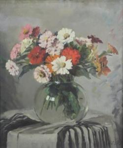 van REGTEREN ALTENA Marie Engelina 1868-1958,Bloemen in een glazen vaas,Venduehuis NL 2022-10-11
