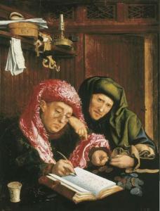 van REYMERSWAEL Marinus 1493-1567,Two tax gatherers,1540,Christie's GB 2002-12-13