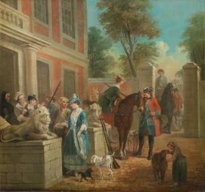 van REYSSCHOOT Petrus Norbertus 1738-1795,The departure for the hunt,Bonhams GB 2017-10-25