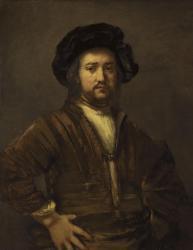 VAN RIJN Rembrandt Harmenszoon,Portrait of a man with arms akimbo,1658,Christie's 2009-12-08