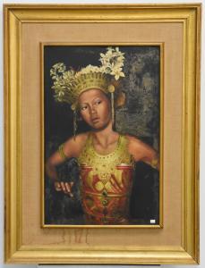 VAN ROON Jaap,Portrait de jeune fille asiatique,1967,Rops BE 2019-02-24