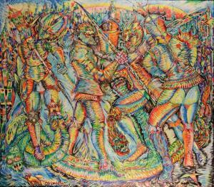 VAN ROOSMAELEN Frans 1943-2013,Clash of the Gods,Campo & Campo BE 2020-09-23