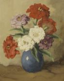 VAN ROOY A 1600-1600,Still life study of Geraniums and Roses,Gilding's GB 2016-07-05